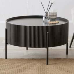 Pacific Lifestyle Henderson Black Wood and Black Metal Storage Coffee Table - Wilko