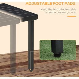 Outsunny Steel Garden Side Table Black - Size: 60 x 8.5 x 60cm - Wilko - thumbnail 7