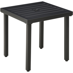 Outsunny Steel Garden Side Table Black - Size: 60 x 8.5 x 60cm - Wilko - thumbnail 3