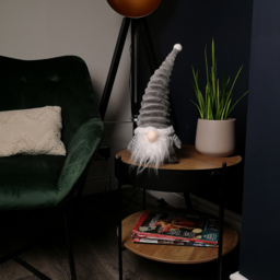 Samuel Alexander Grey Plush Sitting Gonk Christmas Decoration with Grooved Hat 40cm - Size: 40 x 24 x 15cm - Wilko - thumbnail 7