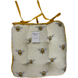 Bellissimo Cream Bee Seat Pad 4 Pack - Size: 40 x 40cm - Multi - Wilko - thumbnail 4
