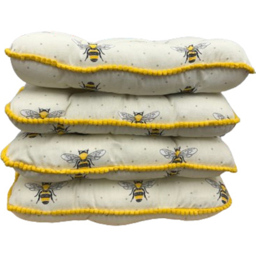 Bellissimo Cream Bee Seat Pad 4 Pack - Size: 40 x 40cm - Multi - Wilko - thumbnail 3
