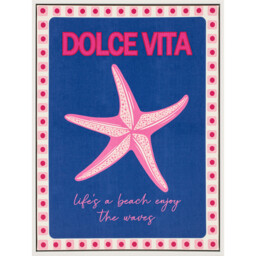 Set of 3 Dolce Vita Beach Glossy Canvas Prints Pink - Wilko - thumbnail 4
