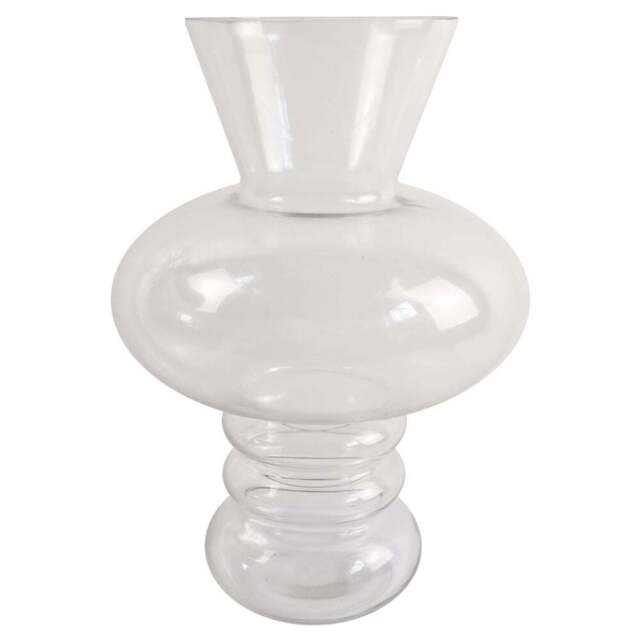 Botanik Clear Bubble Glass Vase 35cm - Size: 35 x 27 x 27cm - White - Wilko - image 1