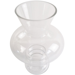 Botanik Clear Bubble Glass Vase 35cm - Size: 35 x 27 x 27cm - White - Wilko - thumbnail 4