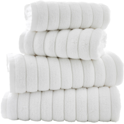 The Lyndon Company Ribbleton White Bath Towel - Size: 65 x 127cm - Wilko