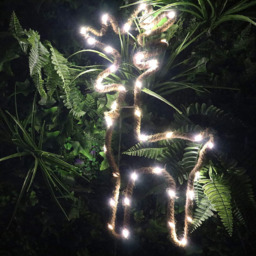Shatchi Warm White LED Hemp Rope Reindeer Stag Christmas Decoration - Size: 50 x 31 x 1.5cm - Brown - Wilko