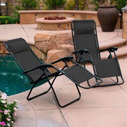 Neo Set of 2 Black Zero Gravity Loungers - Size: 1 Seater - Wilko - thumbnail 1