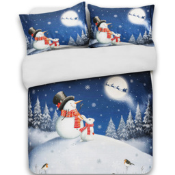 Velosso Double Blue Xmas Dream Panel Duvet Set - Wilko - thumbnail 3