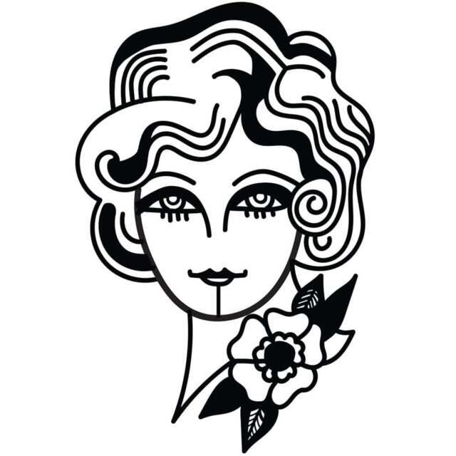 Decortie Black Metal Modern Woman in Flowers Wall Art - Size: 50 x 33 x 0.3cm - Wilko - image 1