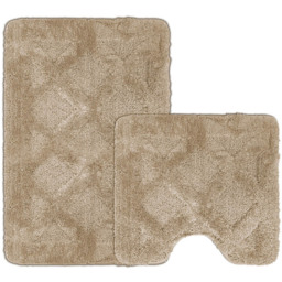 Velosso Knox Natural Bath Mat set - Size: 50 x 80 x 1cm - Brown - Wilko