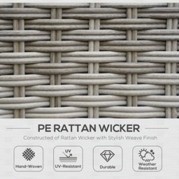Outsunny 7 Seater Grey Rattan Sofa Lounge Set - Wilko - thumbnail 5