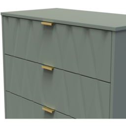 Crowndale Las Vegas 3 Drawer Reed Green Deep Chest of Drawers Ready Assembled - Wilko - thumbnail 6