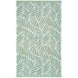 Geo Leaf Hand Towel - Sage - Wilko