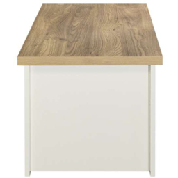Highgate Cream and Oak Coffee Table - Size: 47 x 105 x 41cm - White - Birlea - Wilko - thumbnail 5