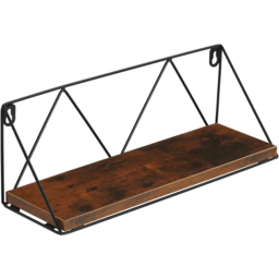 tectake Light Wood Wall Shelf Set of 2 - Size: 14.5 x 13 x 41cm - Brown - Wilko - thumbnail 4