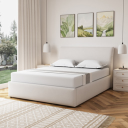 Artemis Home Bethany King Size Beige Linen Upholstered Ottoman Bed - Wilko - thumbnail 6