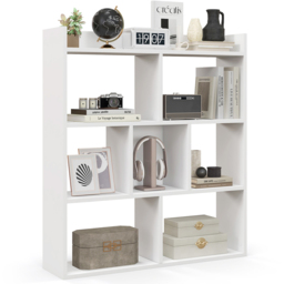 Costway 7 Cube White Open Back Bookshelf - Size: 98 x 49 x 12cm - Wilko - thumbnail 4