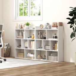 Costway 7 Cube White Open Back Bookshelf - Size: 98 x 49 x 12cm - Wilko - thumbnail 5