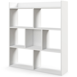 Costway 7 Cube White Open Back Bookshelf - Size: 98 x 49 x 12cm - Wilko - thumbnail 3
