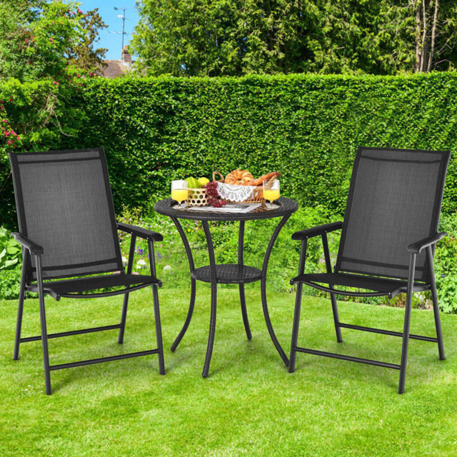Costway Set of 2 Black Dining Chair - Size: 88.9 x 61 x 25.4cm - Wilko - image 1