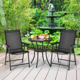 Costway Set of 2 Black Dining Chair - Size: 88.9 x 61 x 25.4cm - Wilko - thumbnail 5