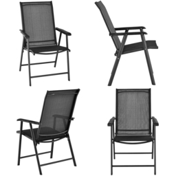 Costway Set of 2 Black Dining Chair - Size: 88.9 x 61 x 25.4cm - Wilko - thumbnail 4