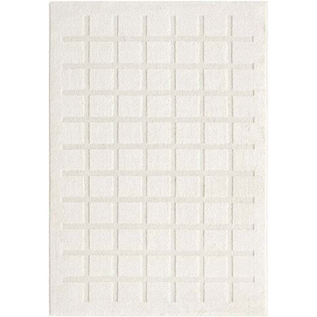 Desire Rugs Aya Cream Embossed Cube Rug 80 x 150cm - Wilko - image 1