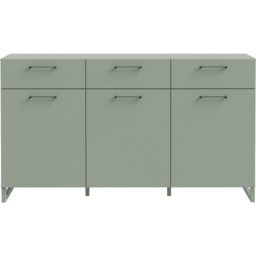 Florence Sali 3 Door 3 Drawer Sage Green Sideboard - Size: 93.4 x 164.6 x 41.1cm - Furniture To Go - Wilko - thumbnail 4