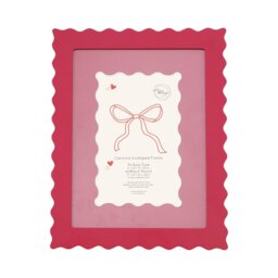 Carmine Scalloped Photo Frame Pink 6x4in - The Port. Co Gallery - Wilko - thumbnail 1