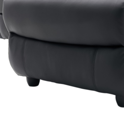 Home Detail Carter 3 Seater Black Faux Leather Left Hand Chaise Manual Recliner Sofa - Wilko - thumbnail 7