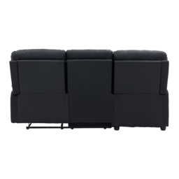 Home Detail Carter 3 Seater Black Faux Leather Left Hand Chaise Manual Recliner Sofa - Wilko - thumbnail 5