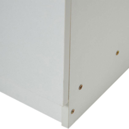 Living and Home 3 Drawer Warm White Bedside Table - Wilko - thumbnail 7