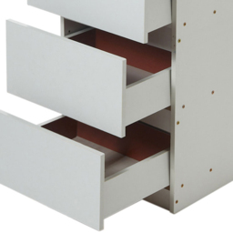 Living and Home 3 Drawer Warm White Bedside Table - Wilko - thumbnail 5