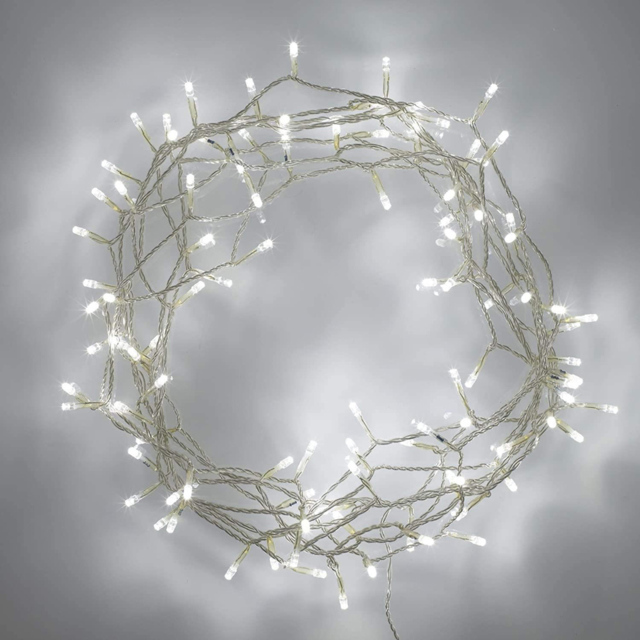 Shatchi 80 White LED Clear Cable Christmas String Light 8m - Wilko - image 1