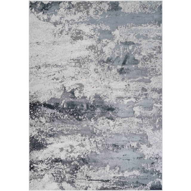 Desire Rugs Onyx Silver Grunge Sprayed Abstract Area Rug 160 x 230cm - Wilko - image 1