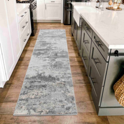 Desire Rugs Onyx Silver Grunge Sprayed Abstract Area Rug 160 x 230cm - Wilko - thumbnail 5