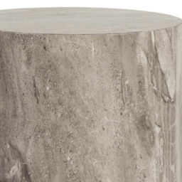 Florence Dice Grey Marble and River Rough Paper Effect Round Pedestal Set of 2 - Size: 70 x 34 x 34cm - Furniture To Go - Wilko - thumbnail 5