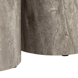 Florence Dice Grey Marble and River Rough Paper Effect Round Pedestal Set of 2 - Size: 70 x 34 x 34cm - Furniture To Go - Wilko - thumbnail 7