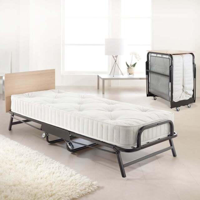 Jay-Be Crown Premier Single Folding Bed with Deep Sprung Mattress - Black - Wilko - image 1