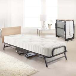 Jay-Be Crown Premier Single Folding Bed with Deep Sprung Mattress - Black - Wilko