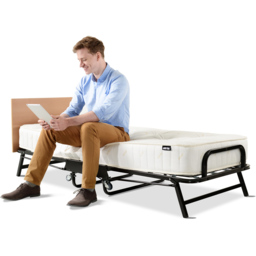 Jay-Be Crown Premier Single Folding Bed with Deep Sprung Mattress - Black - Wilko - thumbnail 6