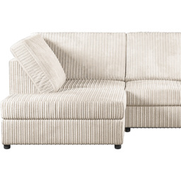 Luxor 4 Seater Cream Jumbo Cord Full Back Left Hand L Shape Corner Sofa - Wilko - thumbnail 4