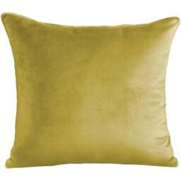 Velosso Luna Velvet Plain Ochre Filled Cushion 43 x 43cm 2 Pack - Yellow - Wilko