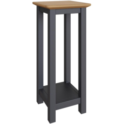 FWStyle Taberno Single Shelf Graphite Blue and Oak Side Table - Size: 55 x 27 x 24cm - Wilko - thumbnail 3