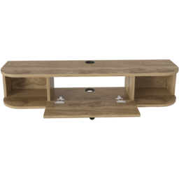 Decorotika Ibarra Single Door 2 Shelf Oud Wall Mounted TV Unit - Size: 23.4 x 120 x 29.6cm - Brown - Wilko - thumbnail 7
