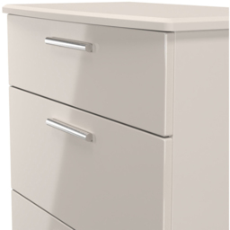 Crowndale Knightsbridge 3 Drawer Kashmir Gloss Deep Chest of Drawers Ready Assembled - Kashmir Gloss & Kashmir - Wilko - thumbnail 6