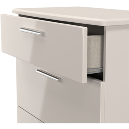 Crowndale Knightsbridge 3 Drawer Kashmir Gloss Deep Chest of Drawers Ready Assembled - Kashmir Gloss & Kashmir - Wilko - thumbnail 7
