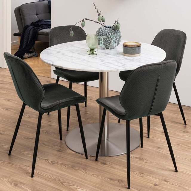 Florence Femke Set of 4 Anthracite Dining Chair - Grey - Furniture To Go - Wilko - image 1