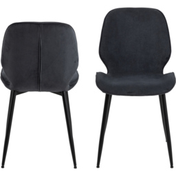 Florence Femke Set of 4 Anthracite Dining Chair - Grey - Furniture To Go - Wilko - thumbnail 4